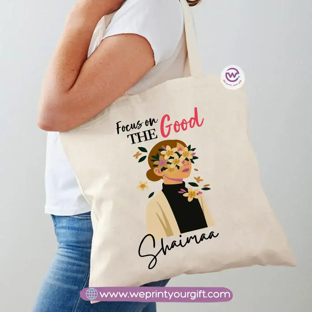 Tote bag for women- Floral- names - WE PRINT