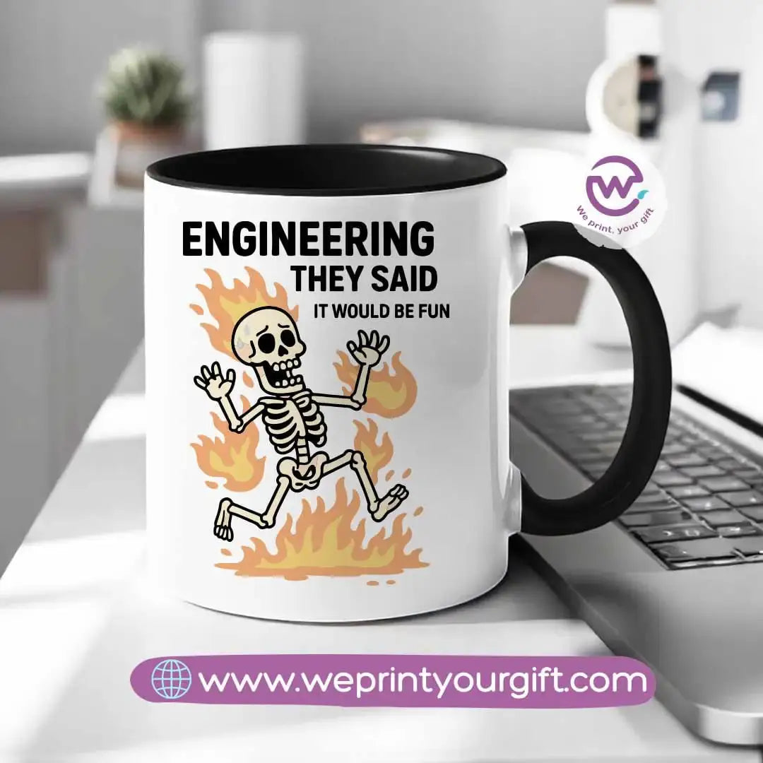 Custom mug- Colored inside mug- Engineer - WE PRINT