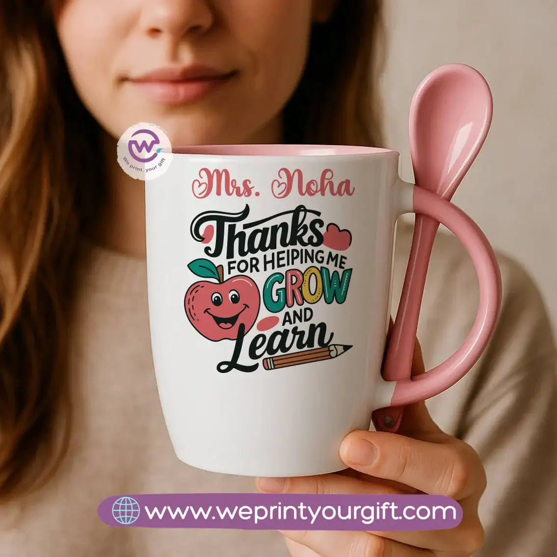 Teacher Mug with Spoon - WE PRINT