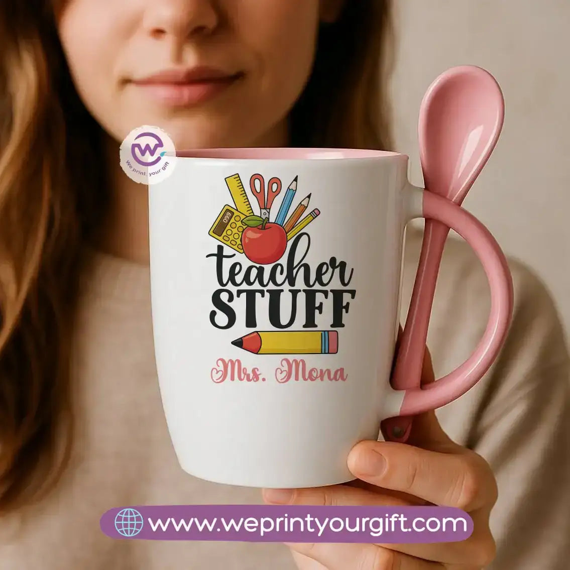 Teacher Mug with Spoon - WE PRINT