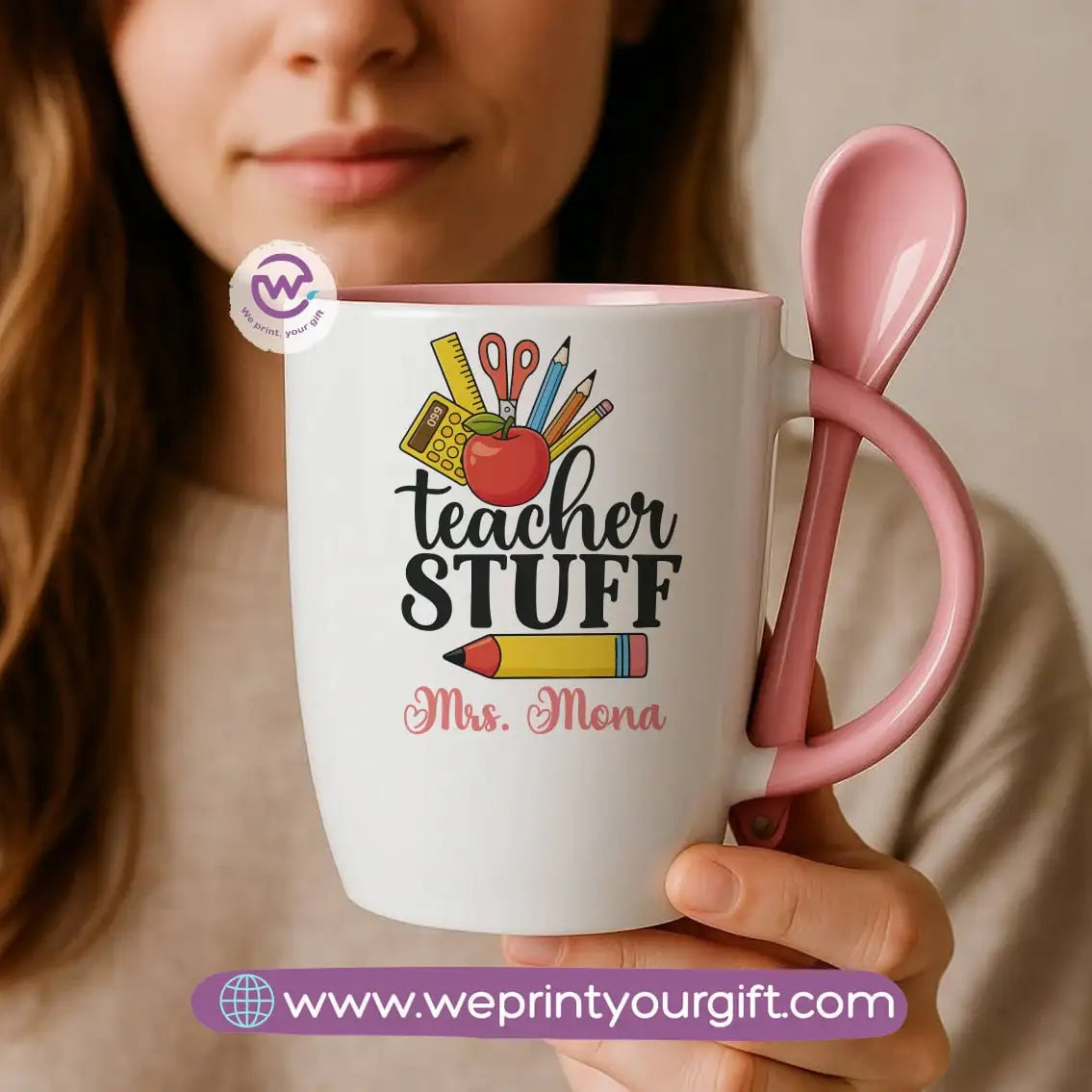 Teacher Mug with Spoon - WE PRINT