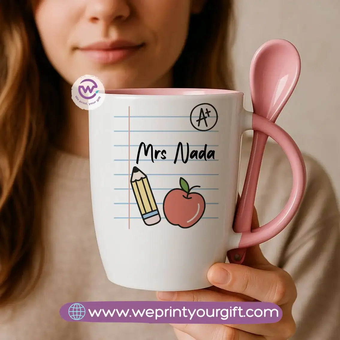 Teacher Mug with Spoon - WE PRINT