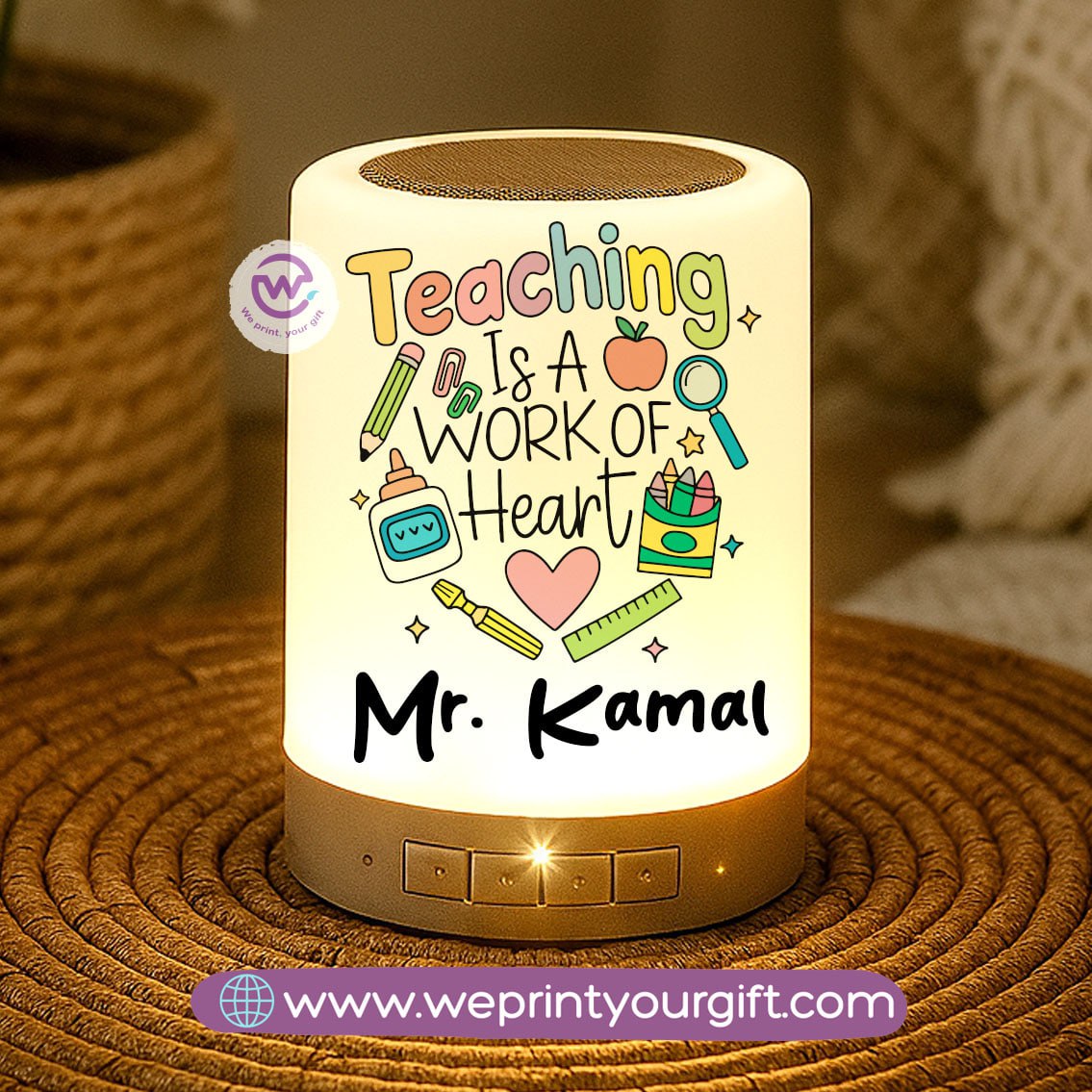 Touch Lamp Speaker- Teacher - WE PRINT