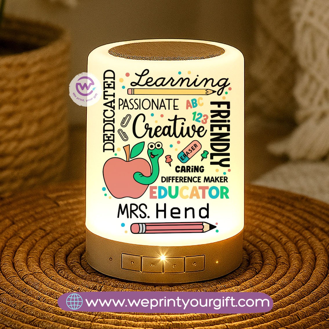 Touch Lamp Speaker- Teacher - WE PRINT