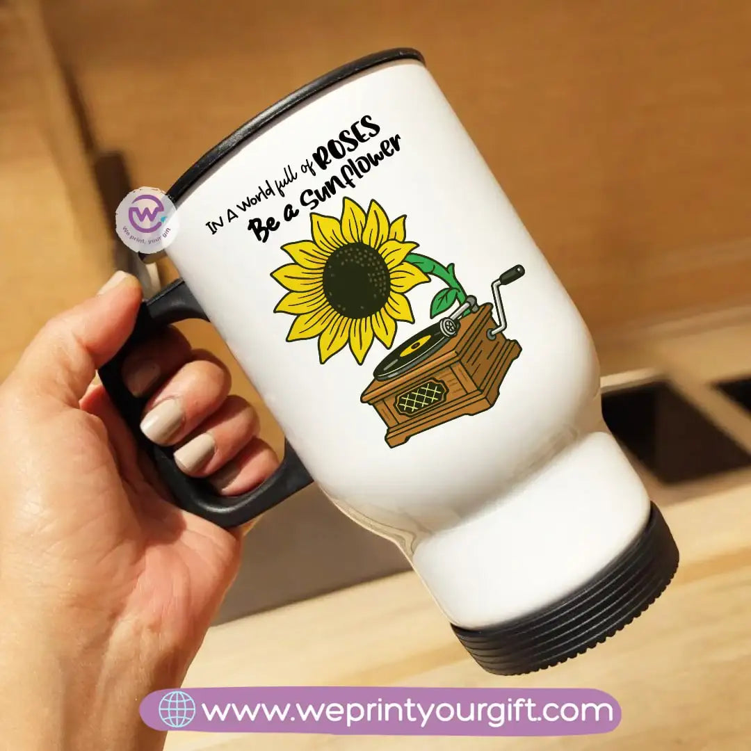 Travel mug- Sunflower - WE PRINT