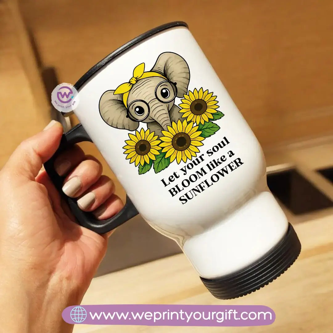 Travel mug- Sunflower - WE PRINT