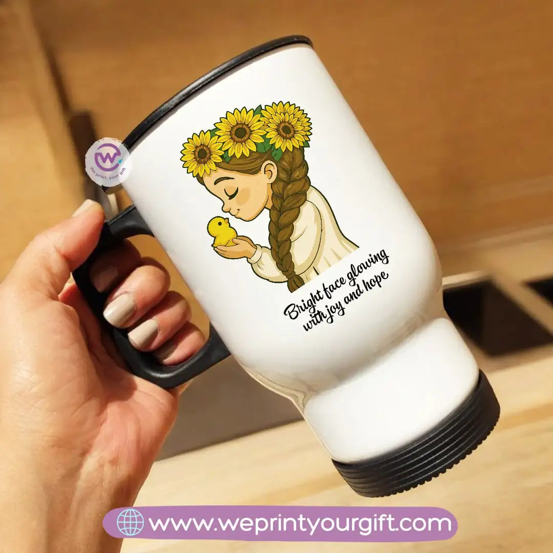 Travel mug- Sunflower - WE PRINT