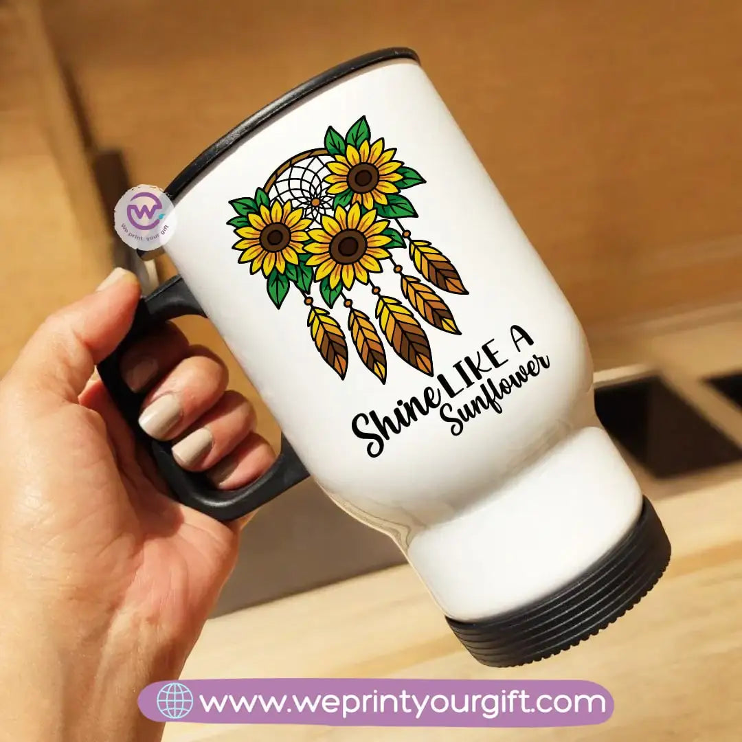 Travel mug- Sunflower - WE PRINT
