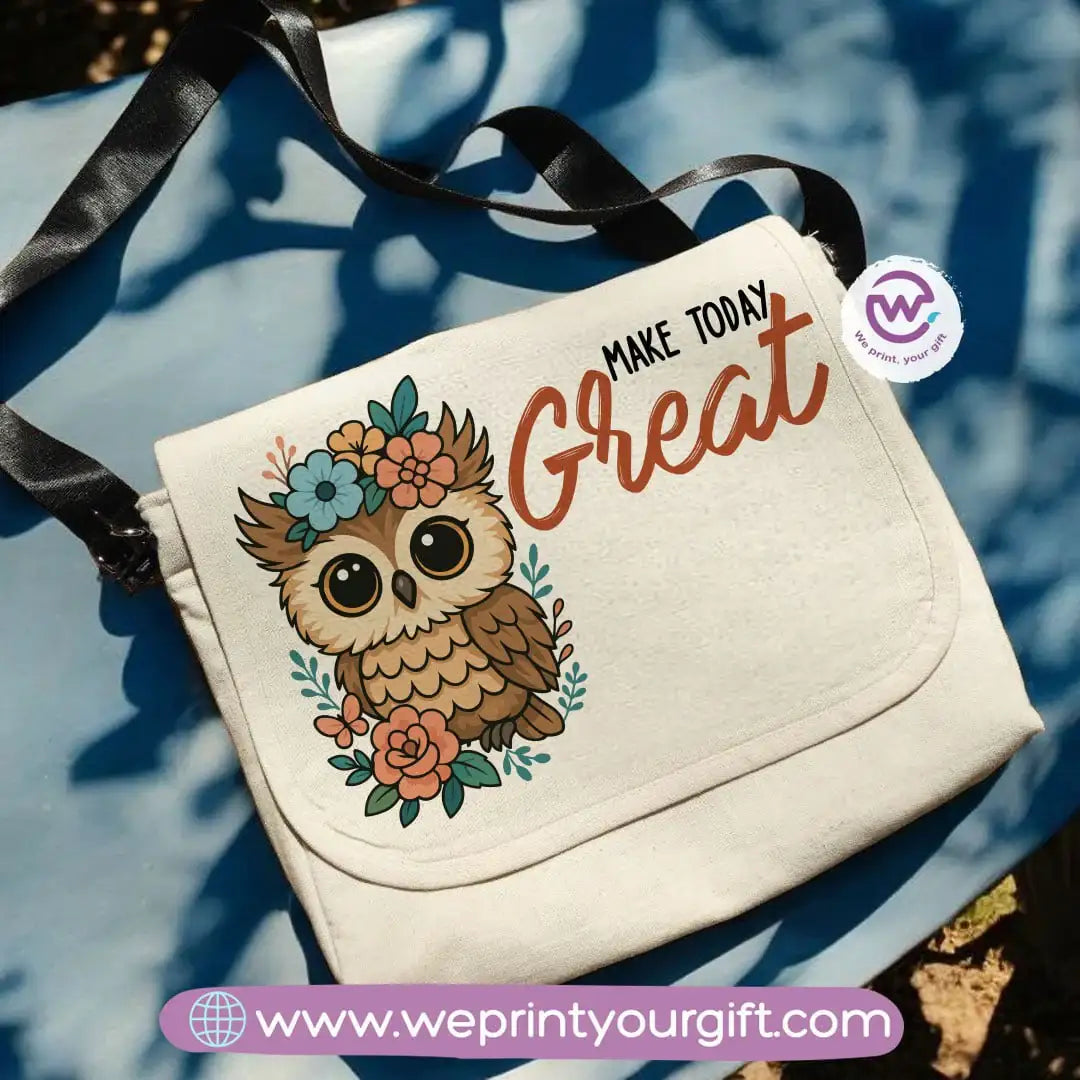 custom cross bag- Owl- Motivation - WE PRINT