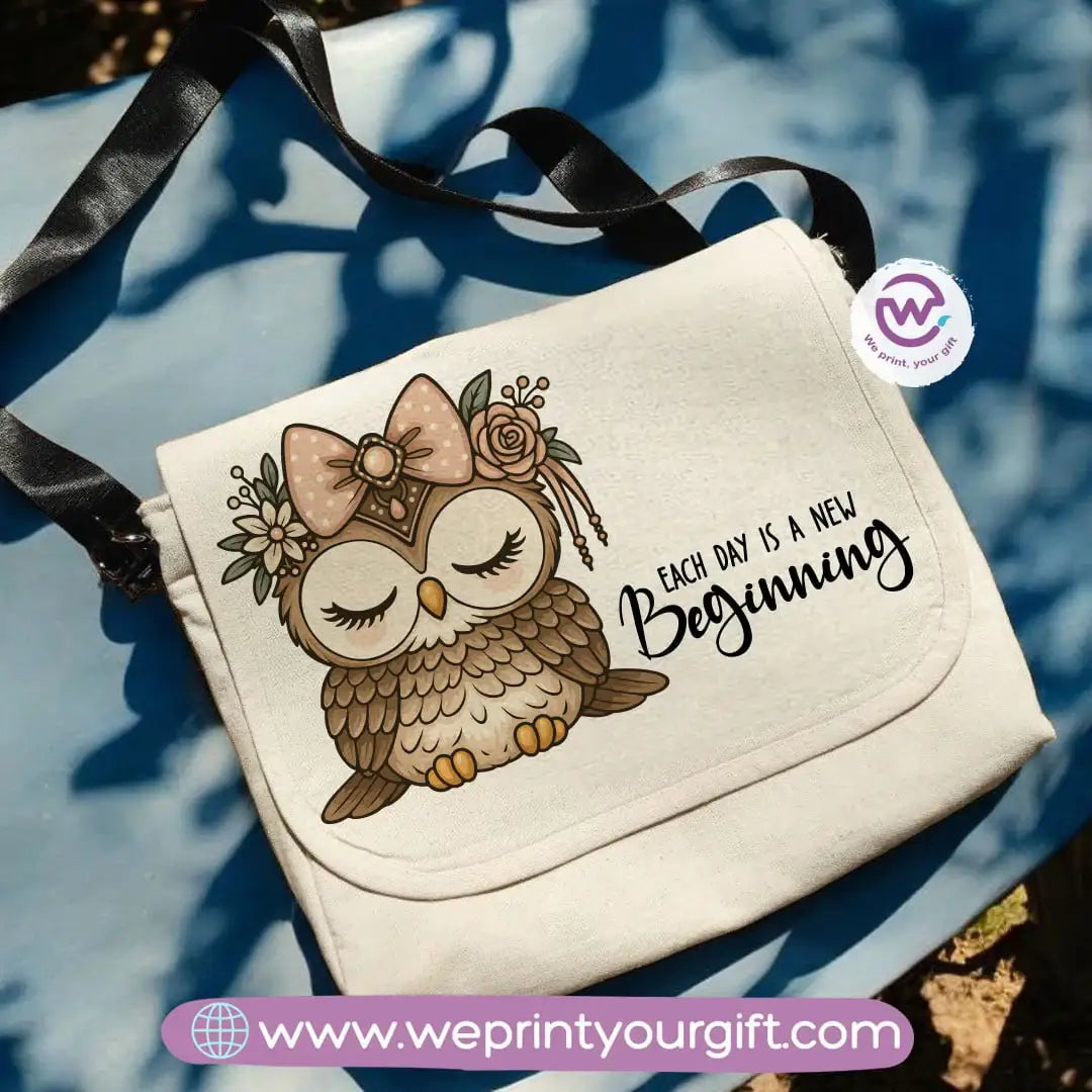 custom cross bag- Owl- Motivation - WE PRINT