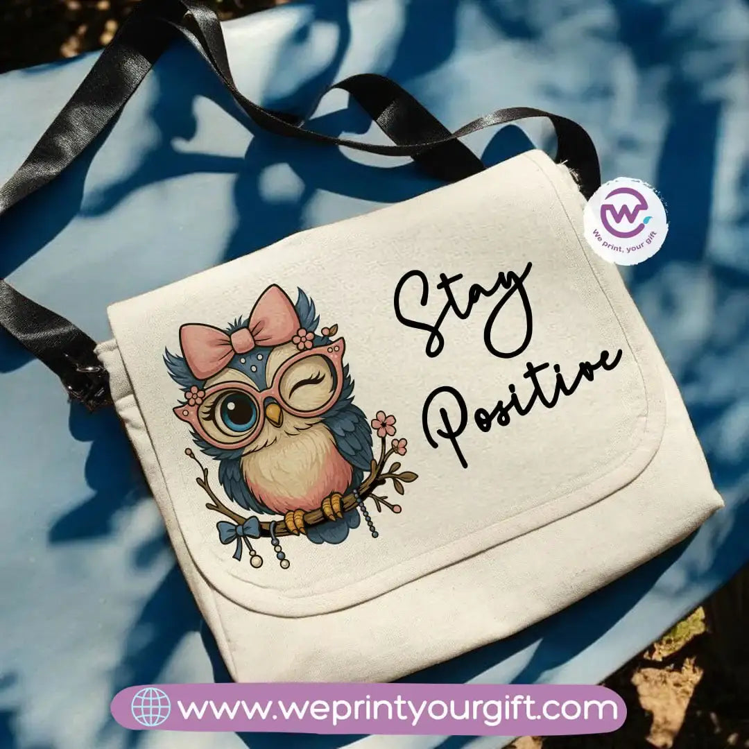 custom cross bag- Owl- Motivation - WE PRINT