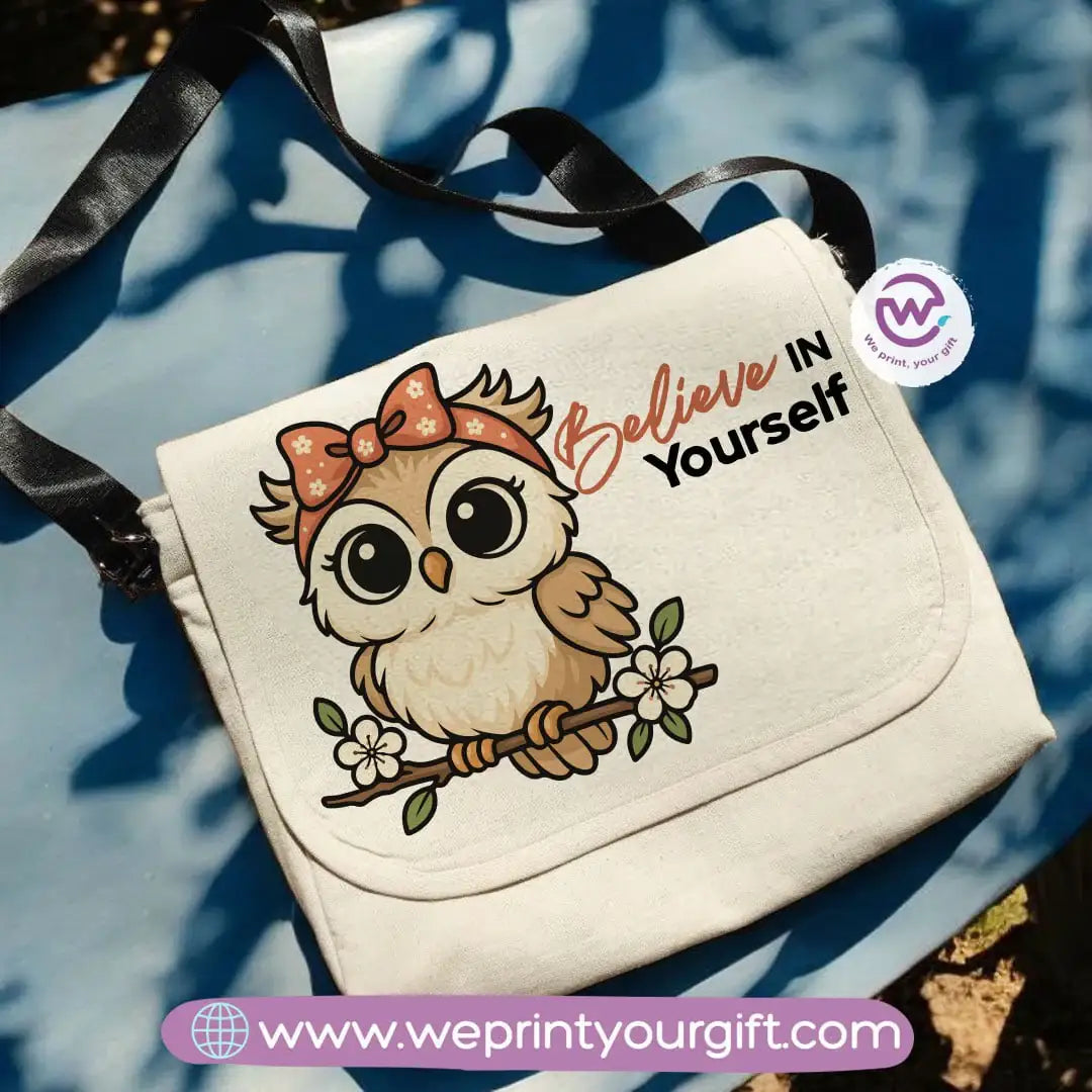 custom cross bag- Owl- Motivation - WE PRINT