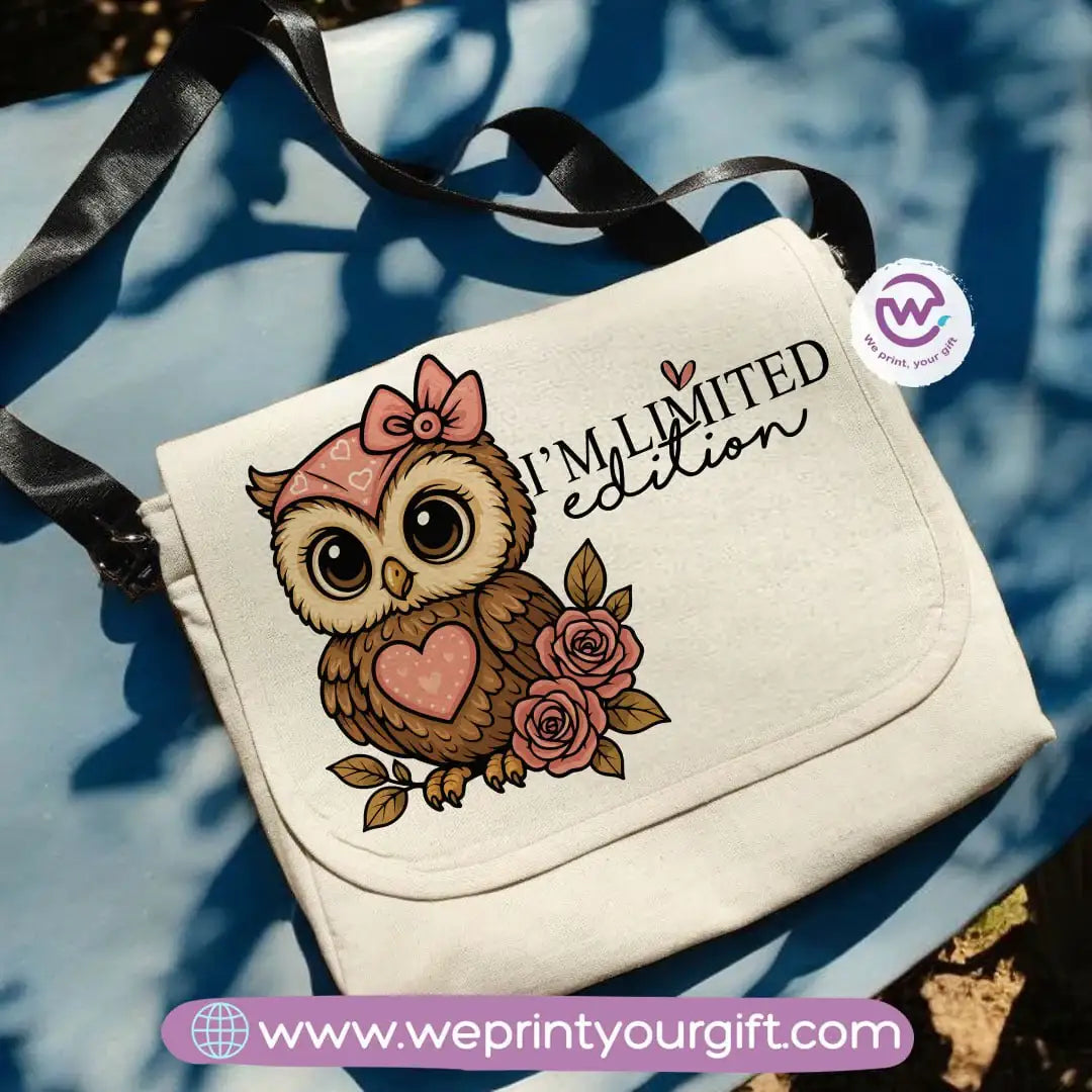 custom cross bag- Owl- Motivation - WE PRINT