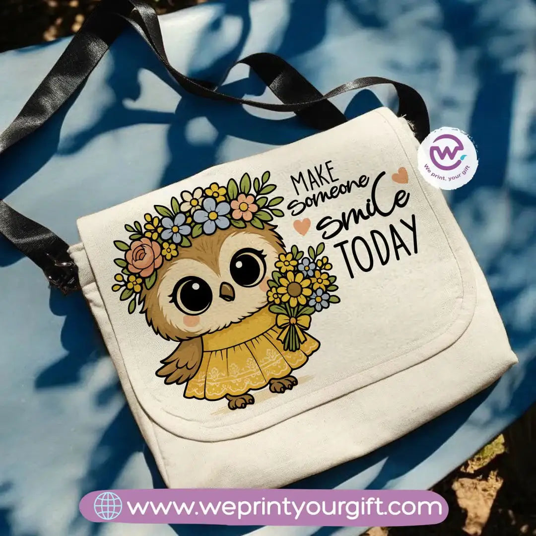 custom cross bag- Owl- Motivation - WE PRINT