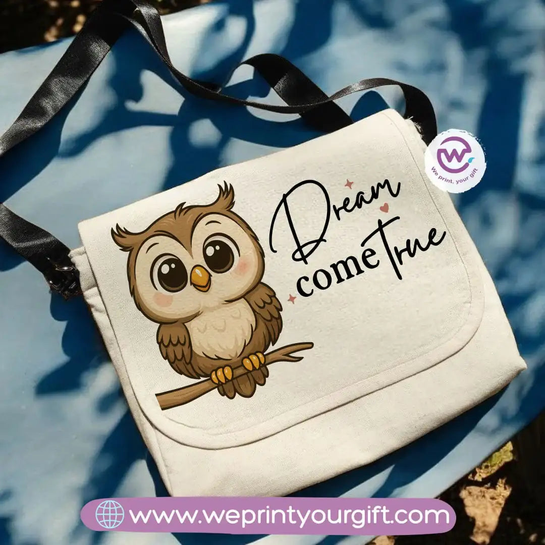 custom cross bag- Owl- Motivation - WE PRINT