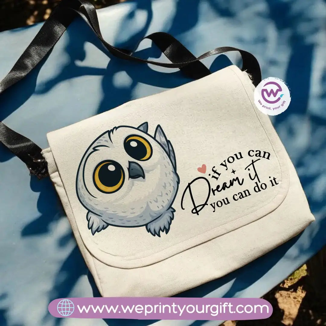 custom cross bag- Owl- Motivation - WE PRINT