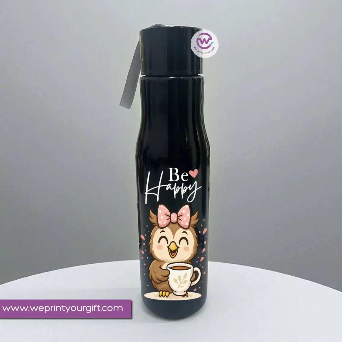 Plastic Bottle with Holder- Owl - WE PRINT