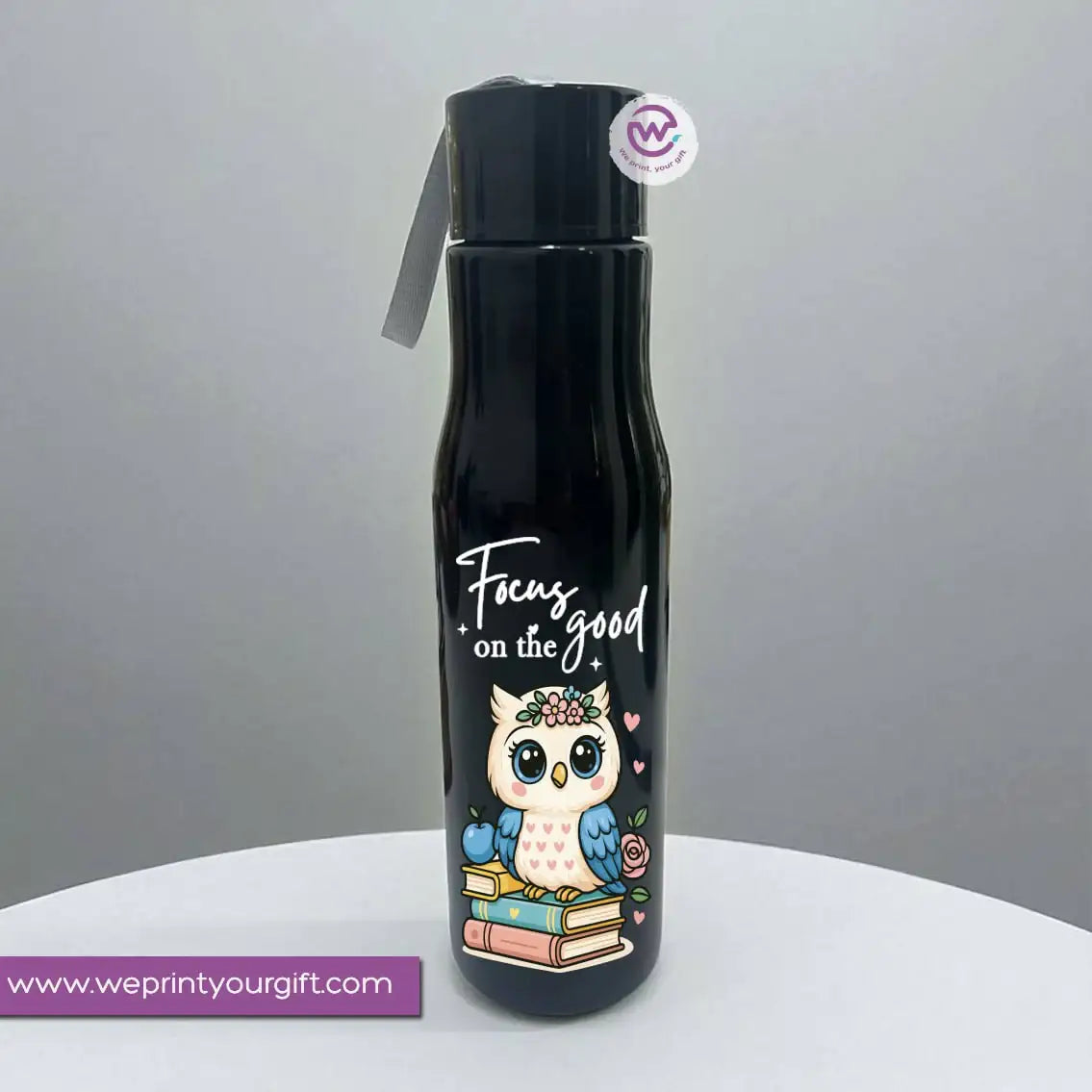 Plastic Bottle with Holder- Owl - WE PRINT
