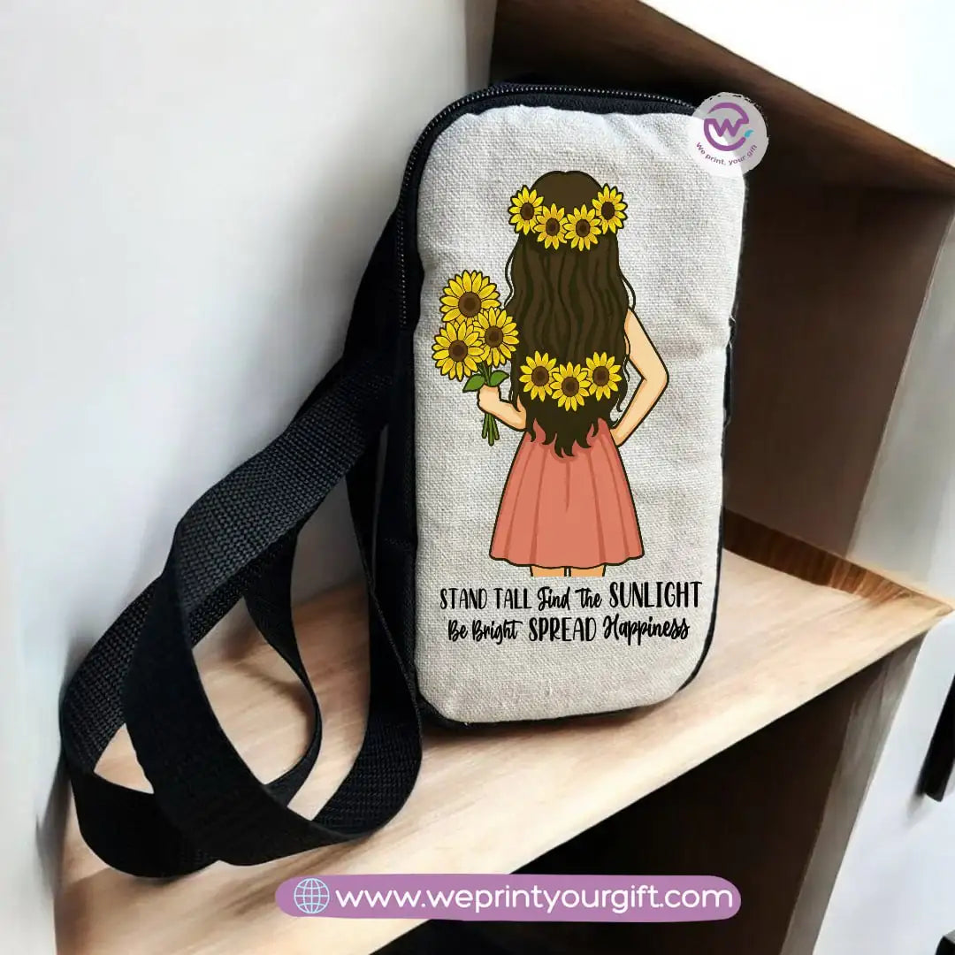 Fabric mobile bag- Floral- Motivation - WE PRINT