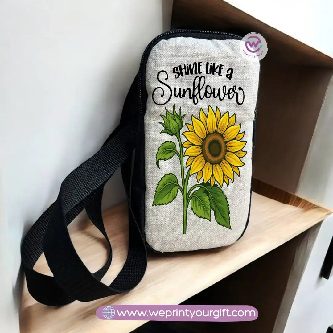 Fabric mobile bag- Floral- Motivation - WE PRINT