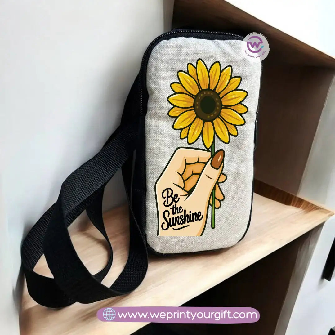 Fabric mobile bag- Floral- Motivation - WE PRINT