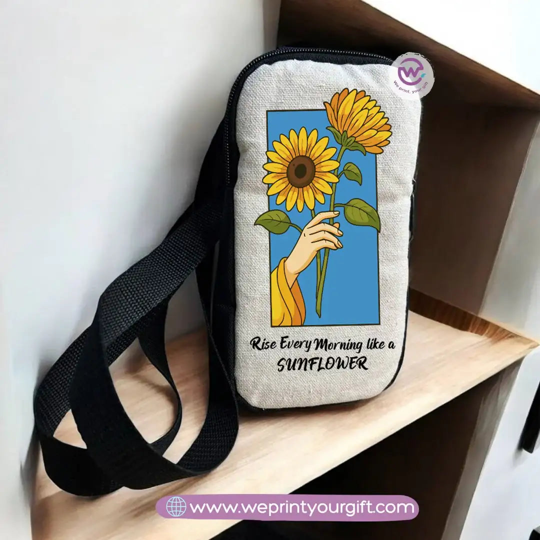 Fabric mobile bag- Floral- Motivation - WE PRINT
