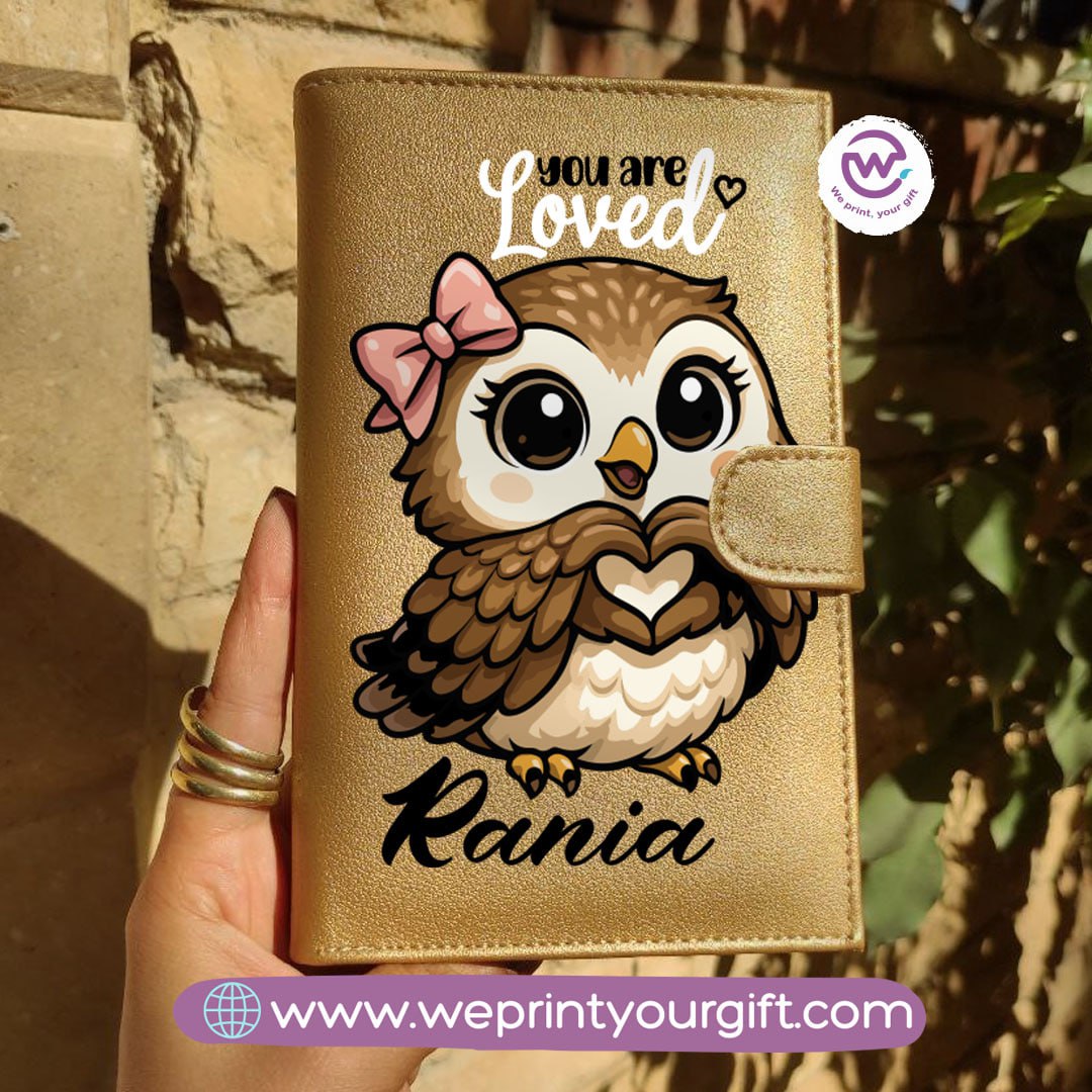Leather Wallet for Women- Owl- Names