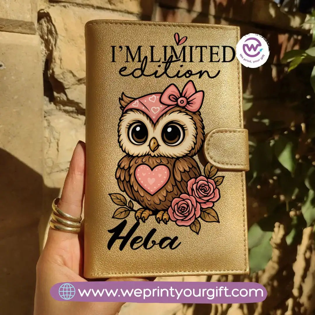 Leather Wallet for Women- Owl- Names - WE PRINT