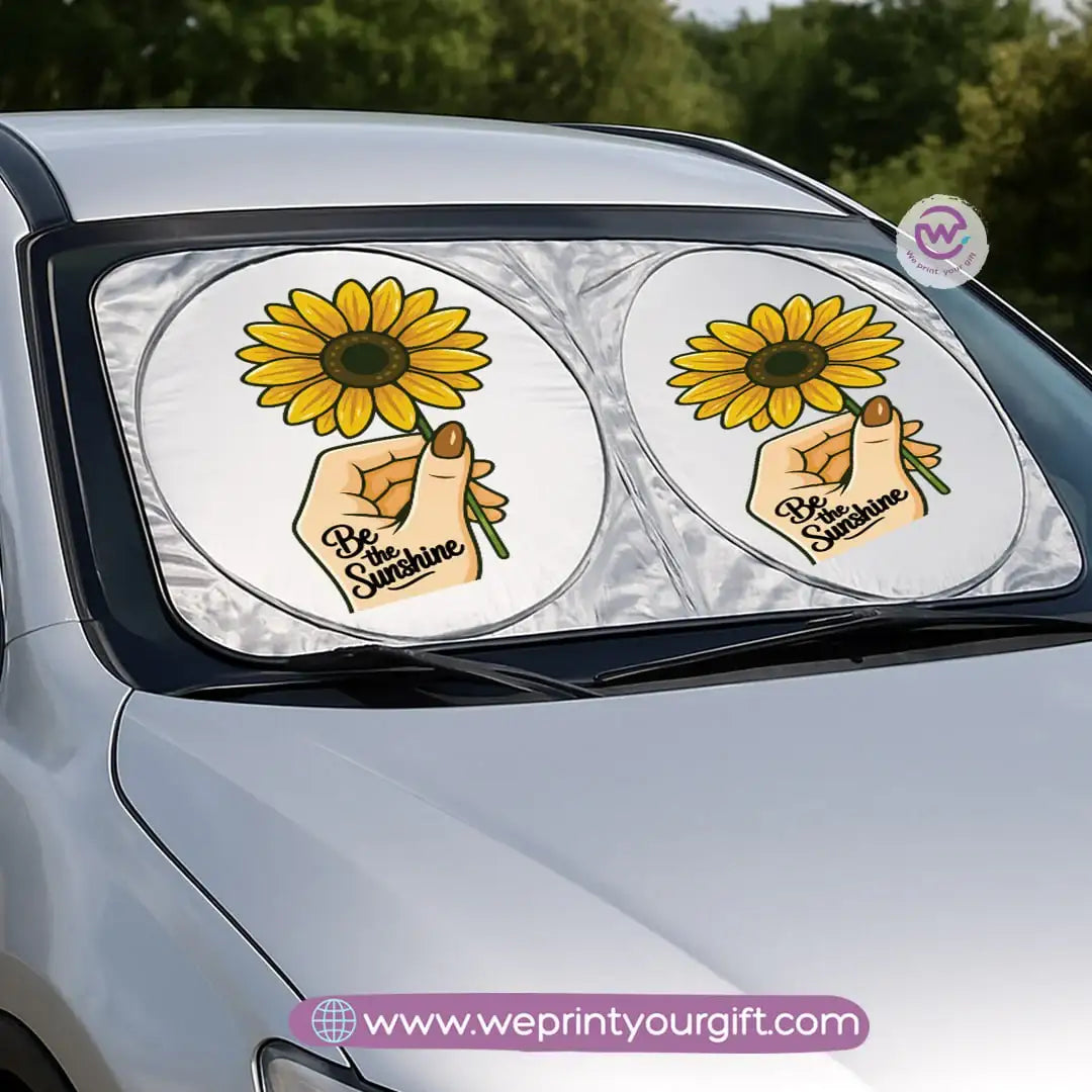 Front Car Sunshade- Sun flower - WE PRINT