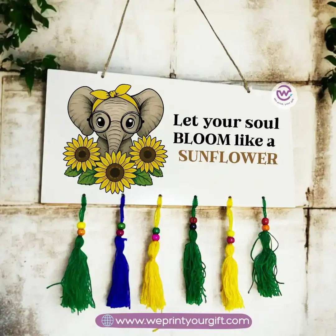 Wooden wall hanging- Sunflower - WE PRINT