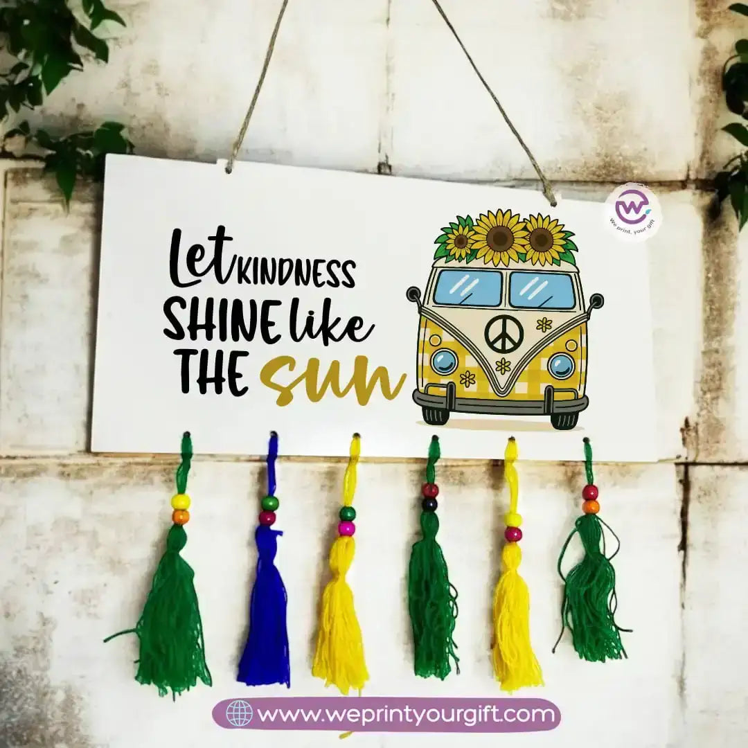 Wooden wall hanging- Sunflower - WE PRINT