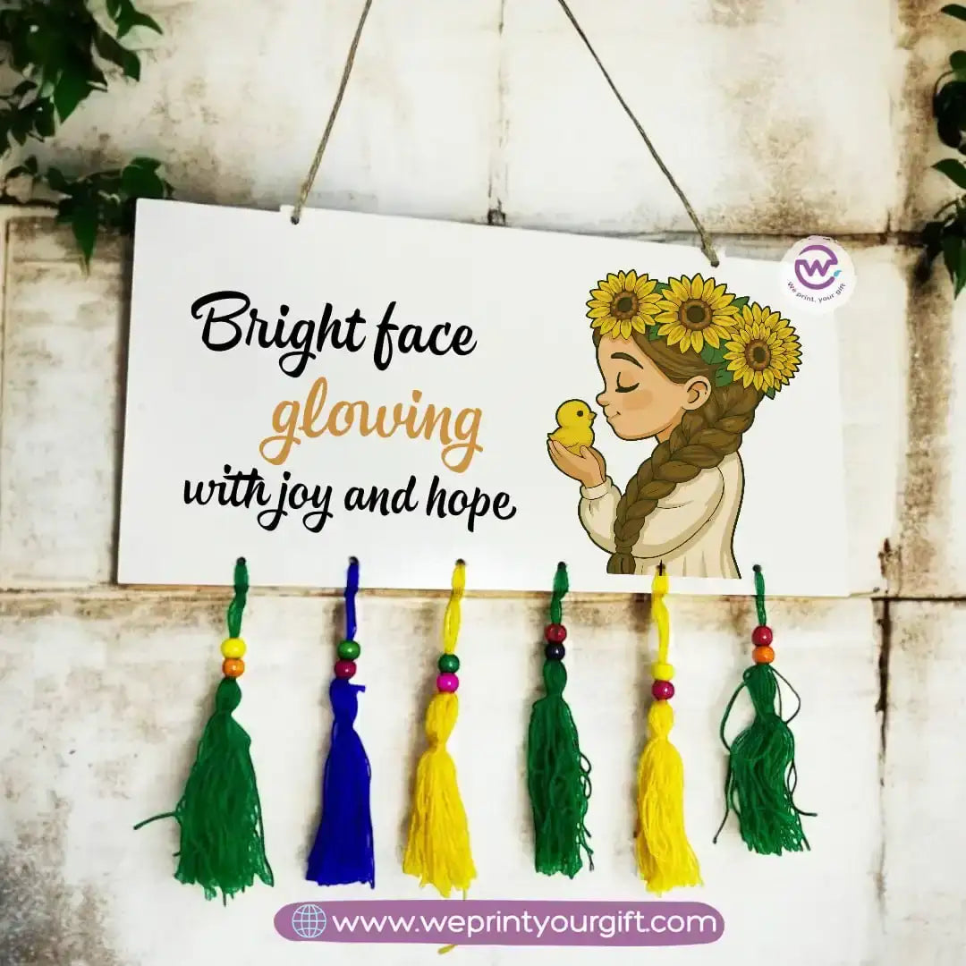 Wooden wall hanging- Sunflower - WE PRINT