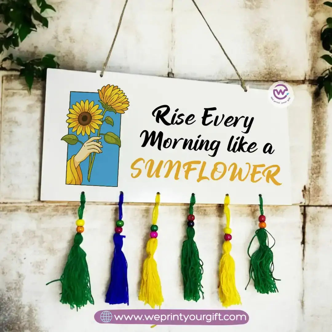 Wooden wall hanging- Sunflower - WE PRINT