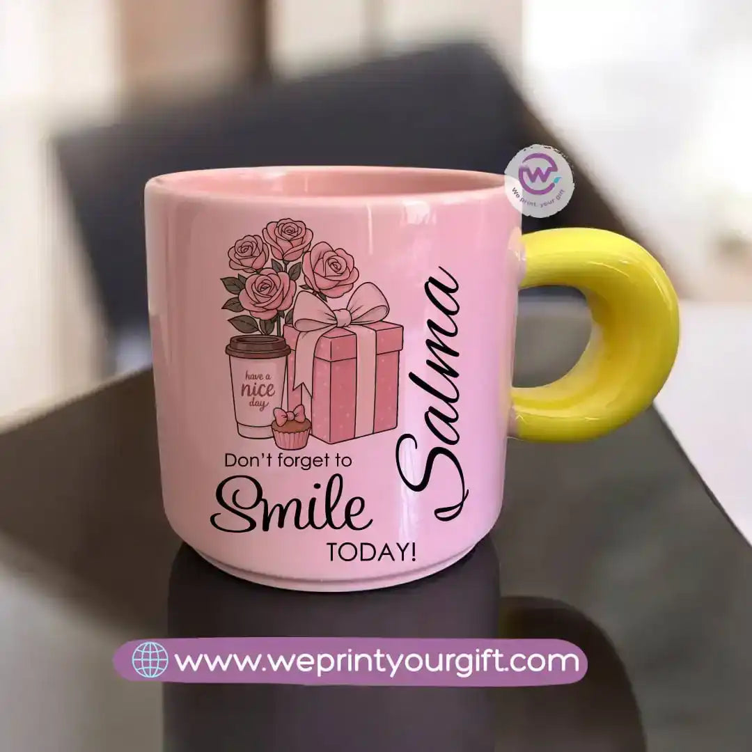 Round handle mug - Motivational designs