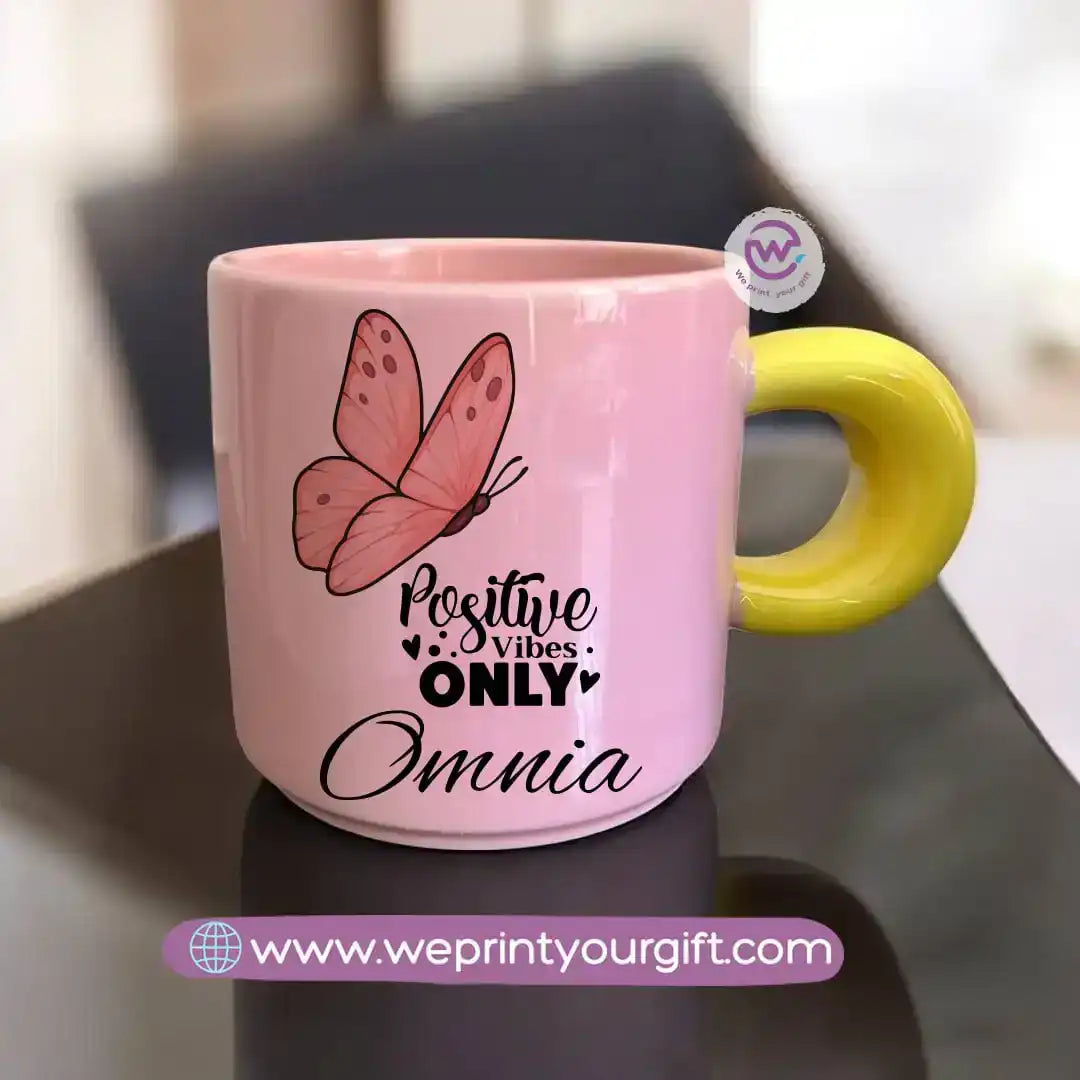 Round handle mug - Motivational designs