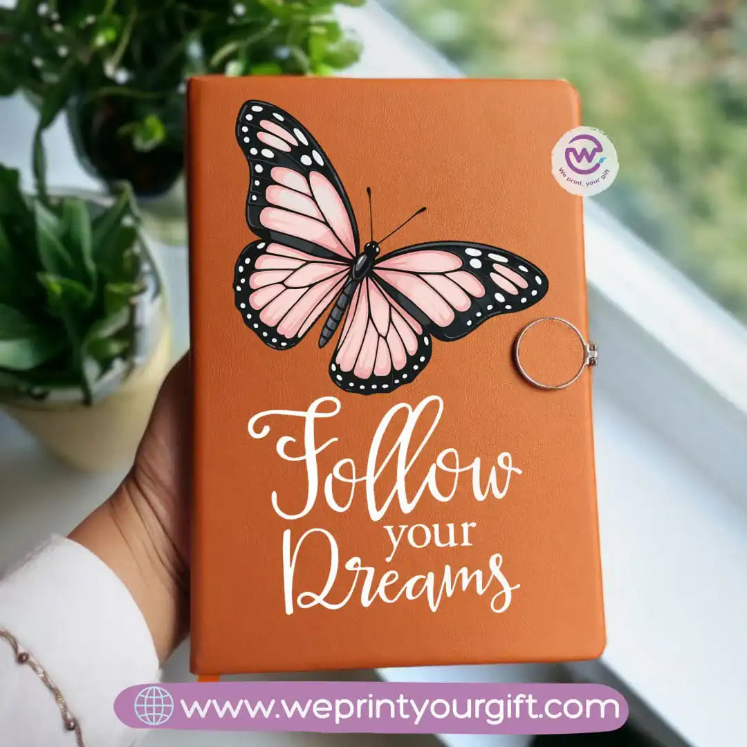 دفتر ملاحظات مخصص - دفتر ملاحظات جلدي - زهري