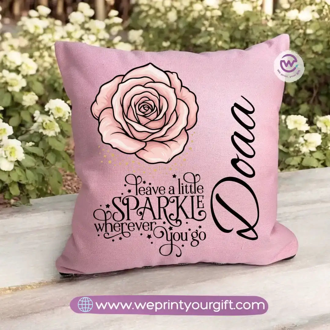 Square pillow- Motivation- Floral - WE PRINT