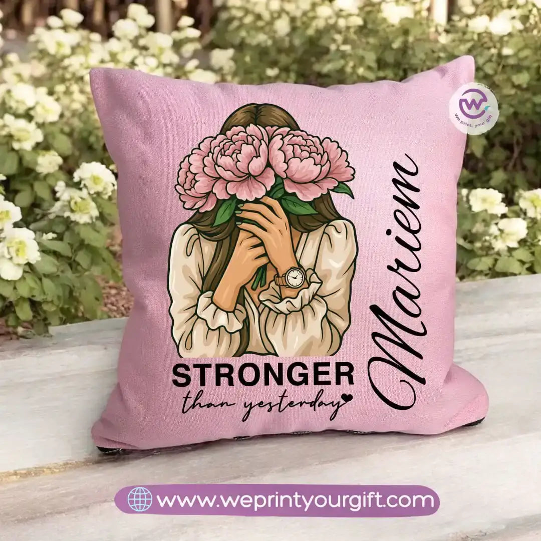 Square pillow- Motivation- Floral - WE PRINT