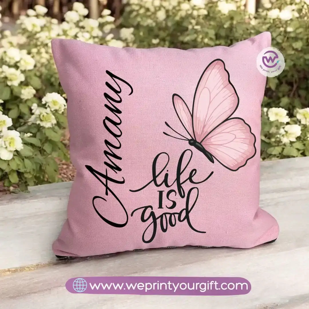 Square pillow- Motivation- Floral - WE PRINT