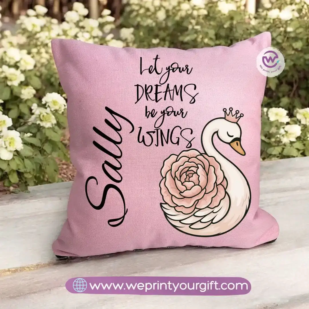 Square pillow- Motivation- Floral - WE PRINT