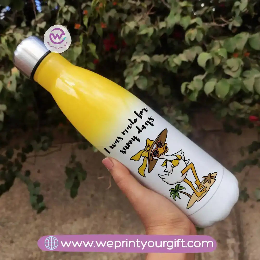 Stainless steel water bottle- Mixed color- Summer - WE PRINT