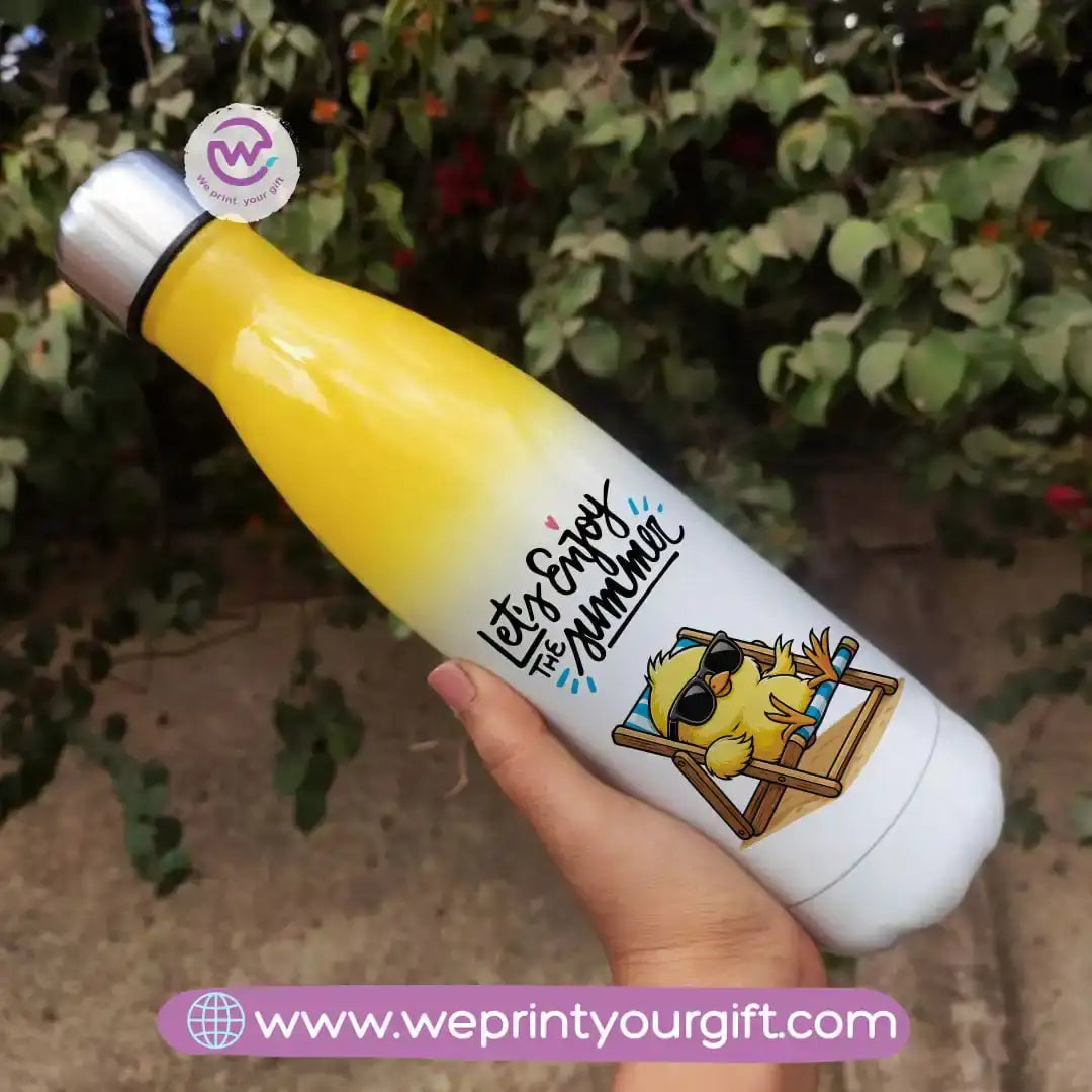 Stainless steel water bottle- Mixed color- Summer - WE PRINT