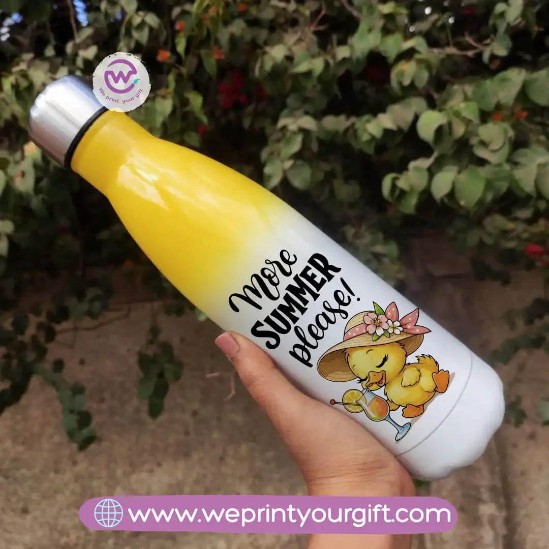 Stainless steel water bottle- Mixed color- Summer