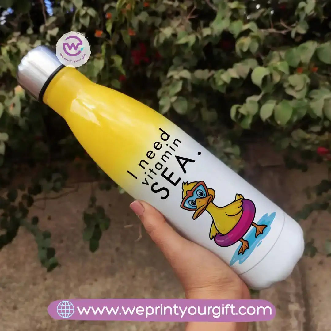Stainless steel water bottle- Mixed color- Summer - WE PRINT