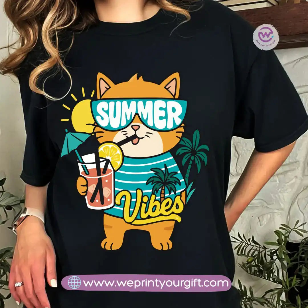 Printed T-shirt-Summer-Cats