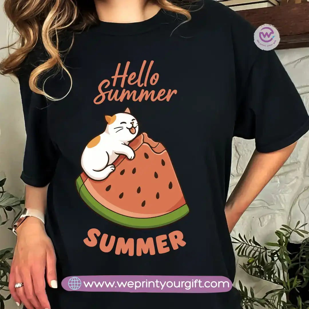 Printed T-shirt-Summer-Cats