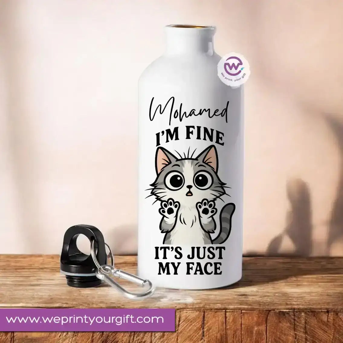 Custom Water Bottle - Cat - WE PRINT
