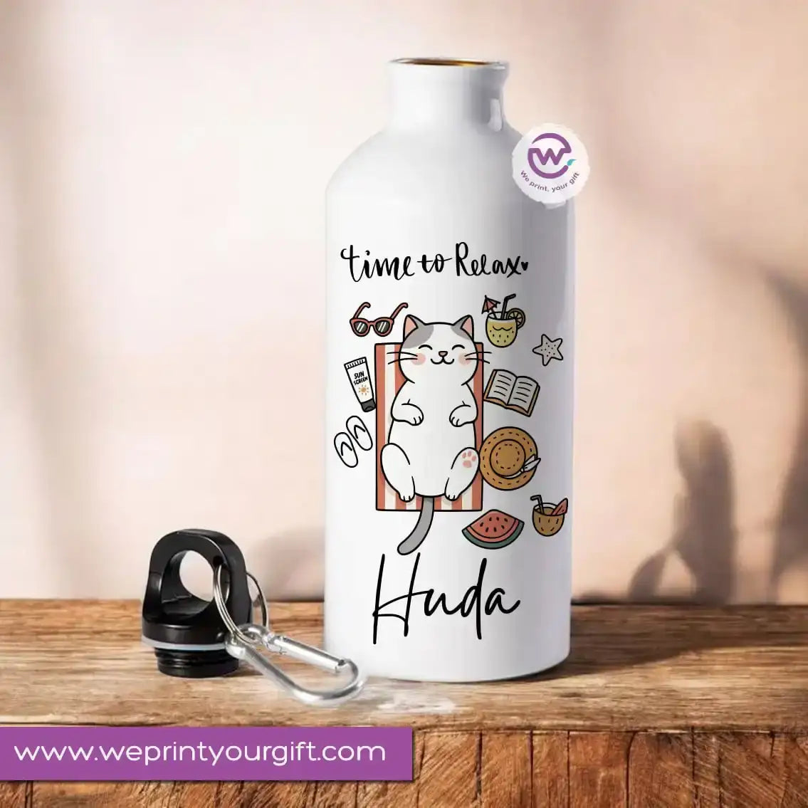 Custom Water Bottle - Cat - WE PRINT