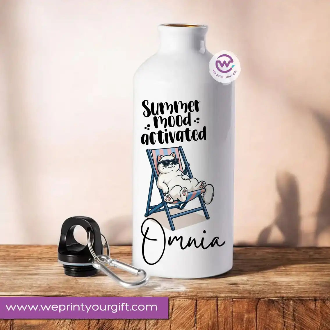 Custom Water Bottle - Cat