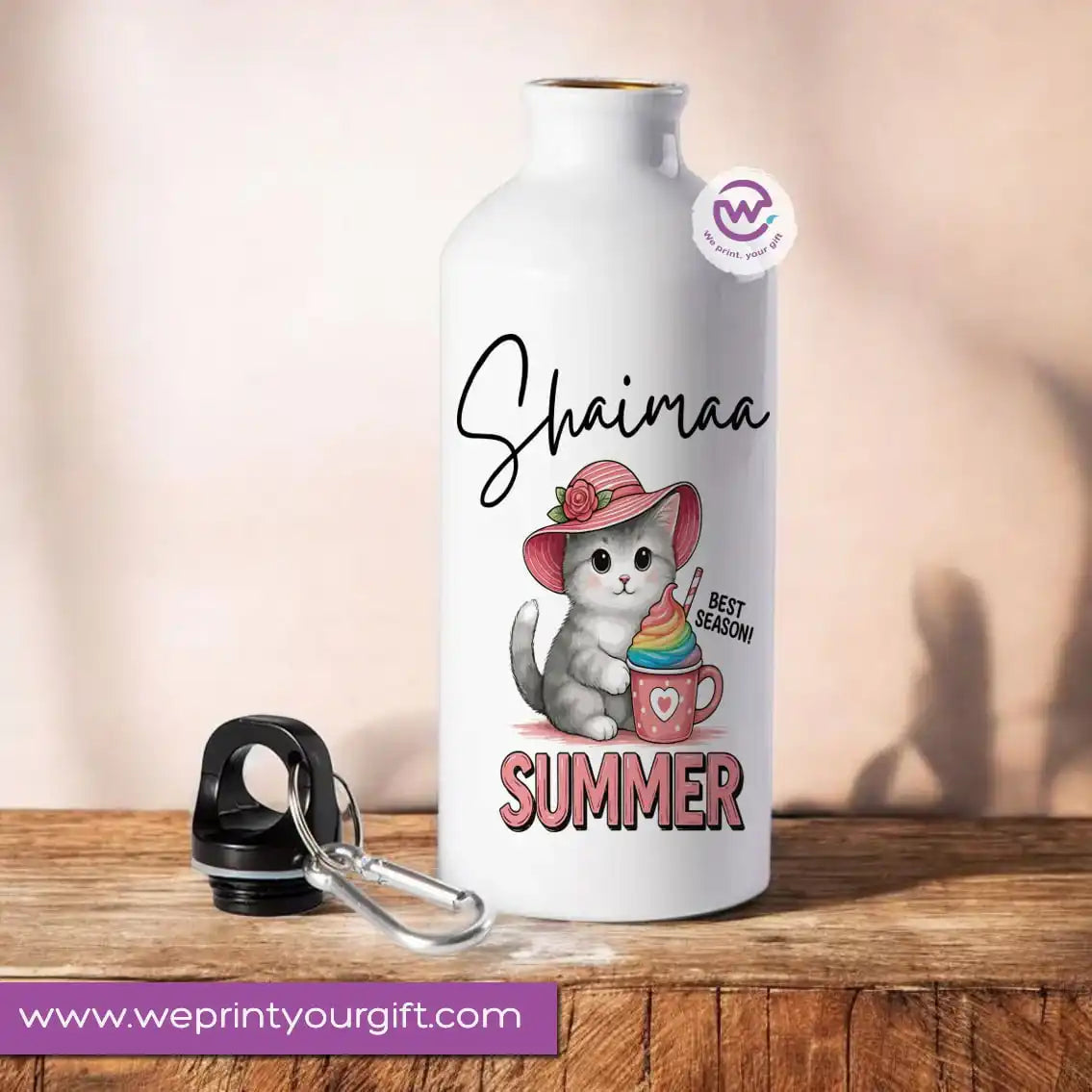 Custom Water Bottle - Cat